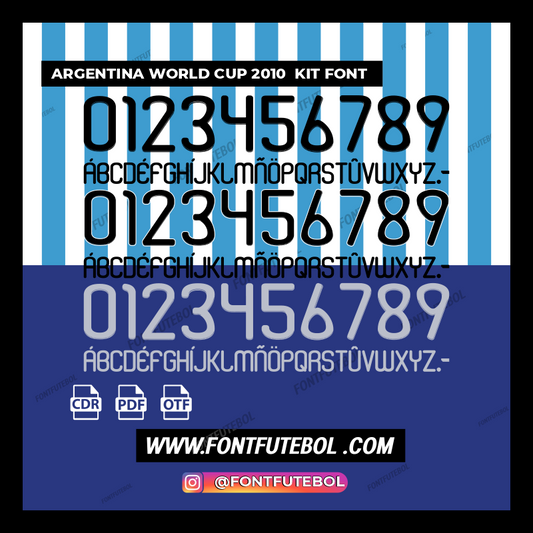 ARGENTINA WORLD CUP 2010 FONT KIT