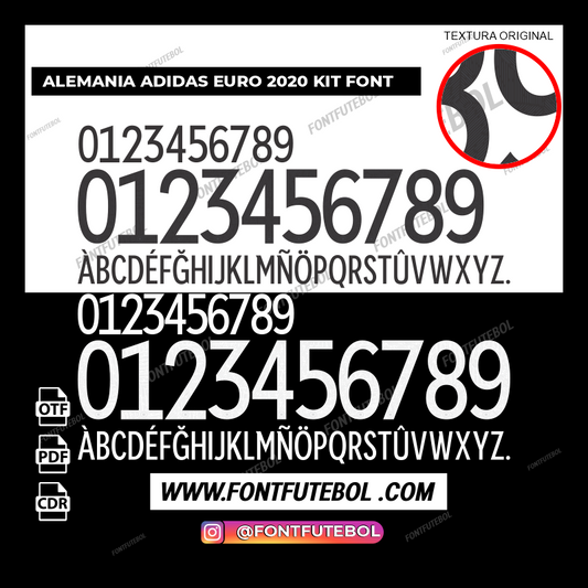 ALEMANIA EURO ADIDAS 2020 KIT FONT