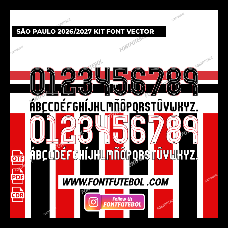 SÃO PAULO 2026/2027 KIT FONT VECTOR