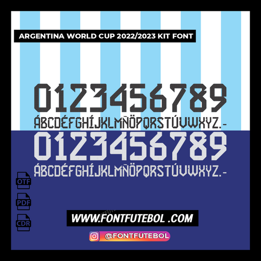 ARGENTINA WORLD CUP 2022/2023 KIT FONT
