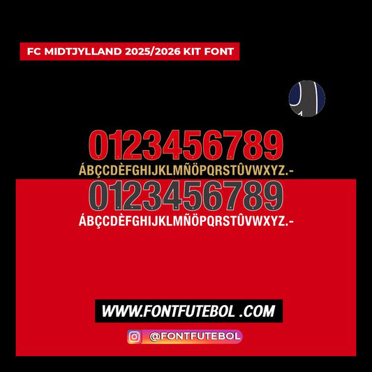FC MIDYJYLLAND 2025/2026 FONT KIT
