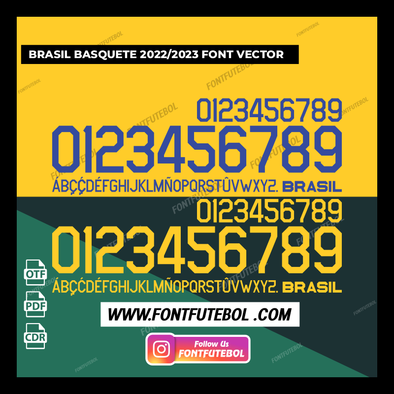 BRASIL BASQUETE 2022/2023 KIT FONT VECTOR