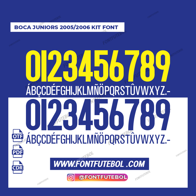 BOCA JUNIORS 2005/2006 KIT FONT