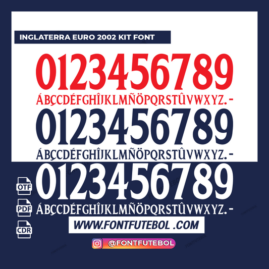 INGLATERRA EURO 2002 KIT FONT