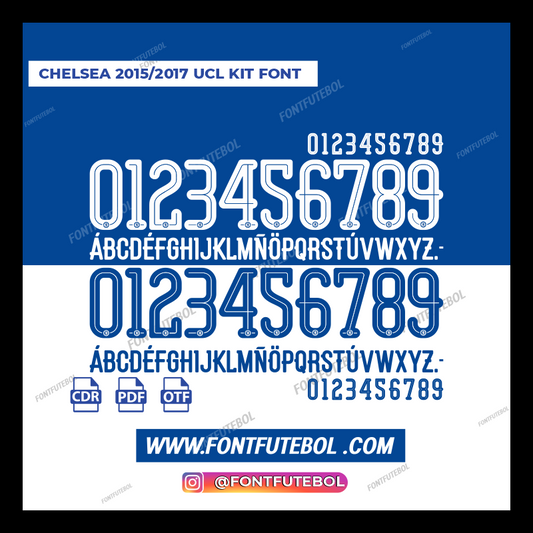 CHELSEA UCL 2015/2017 FONT KIT