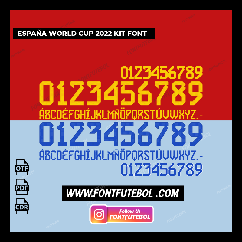 ESPAÑA 2022 WORLD CUP KIT FONT