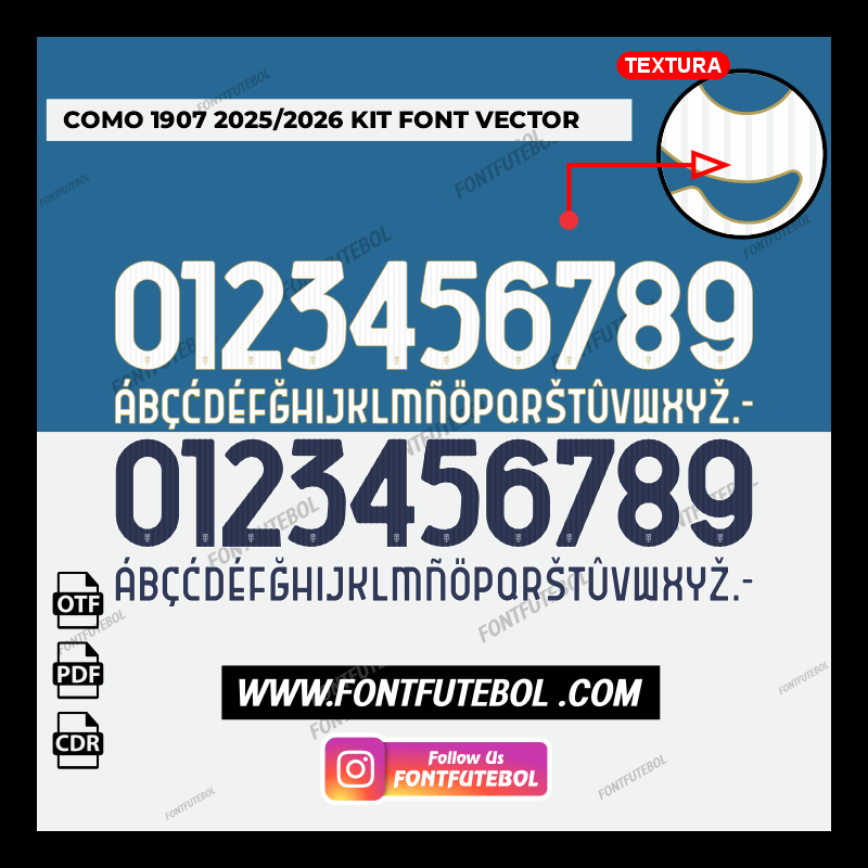 COMO 1907 2025/2026 KIT FONT VECTOR