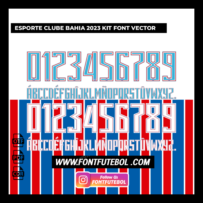 ESPORTE CLUBE BAHIA 2023 KIT FONT