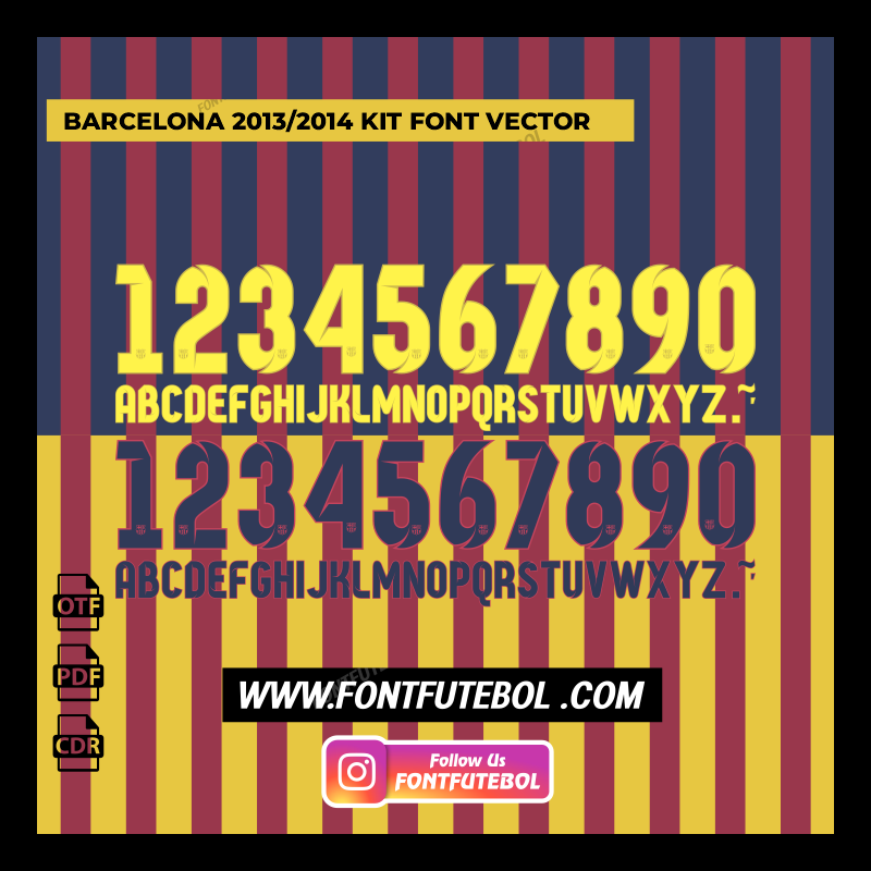 BARCELONA  2013/2014 KIT FONT VECTOR