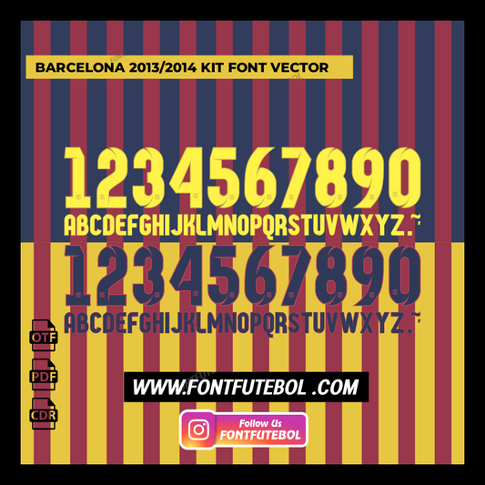 BARCELONA  2013/2014 KIT FONT VECTOR