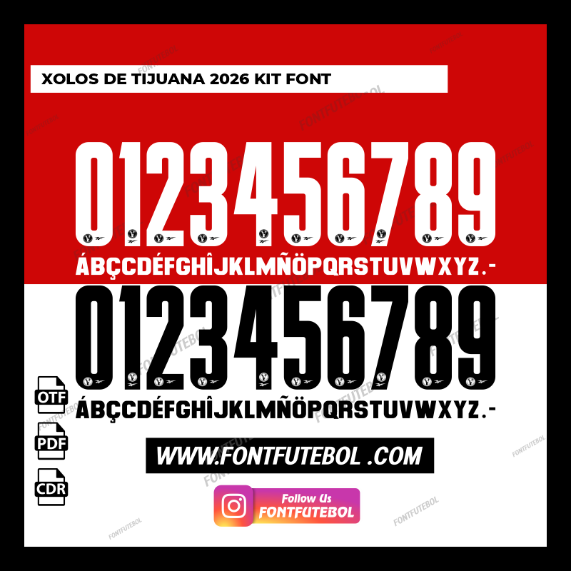 XOLOS DE TIJUANA 2026 KIT FONT