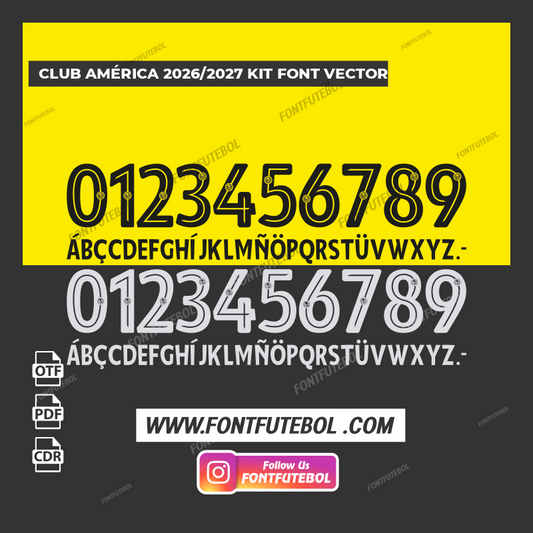 CLUB AMÉRICA 2026/2027 FONT VECTOR