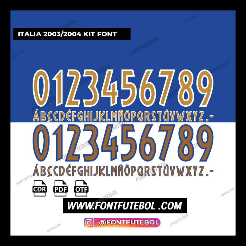 ITALIA 2003/2004 KIT FONT