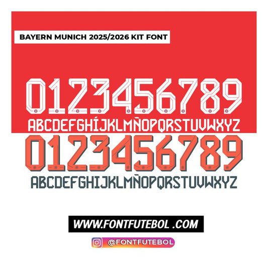 BAYERN MUNICH 2025/2026 FONT KIT
