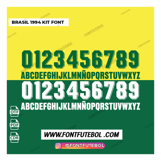 BRASIL WORLD CUP 1994 KIT FONT
