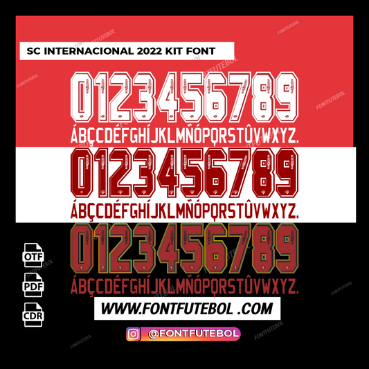 SC INTERNACIONAL 2022 KIT FONT