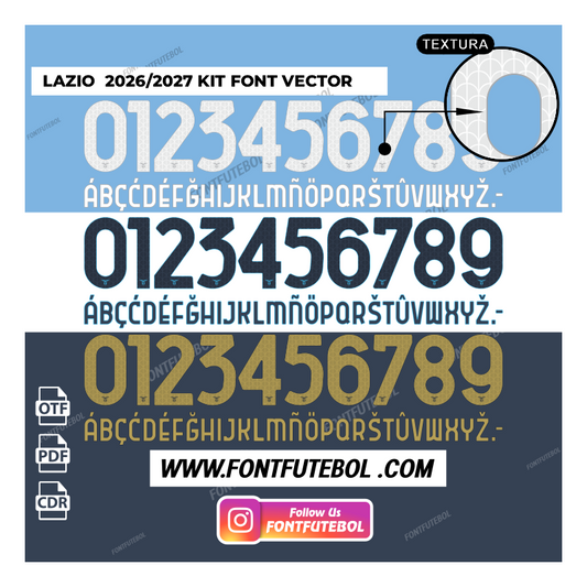 LAZIO 2026/2027 KIT FONT VECTOR