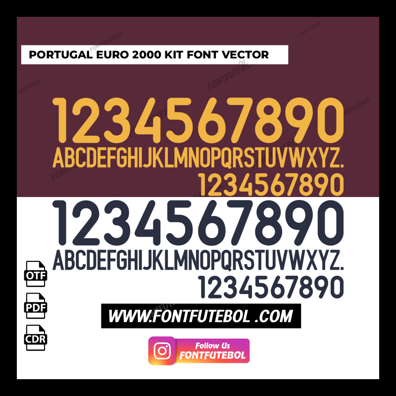 PORTUGAL EURO 2000 KIT FONT VECTOR