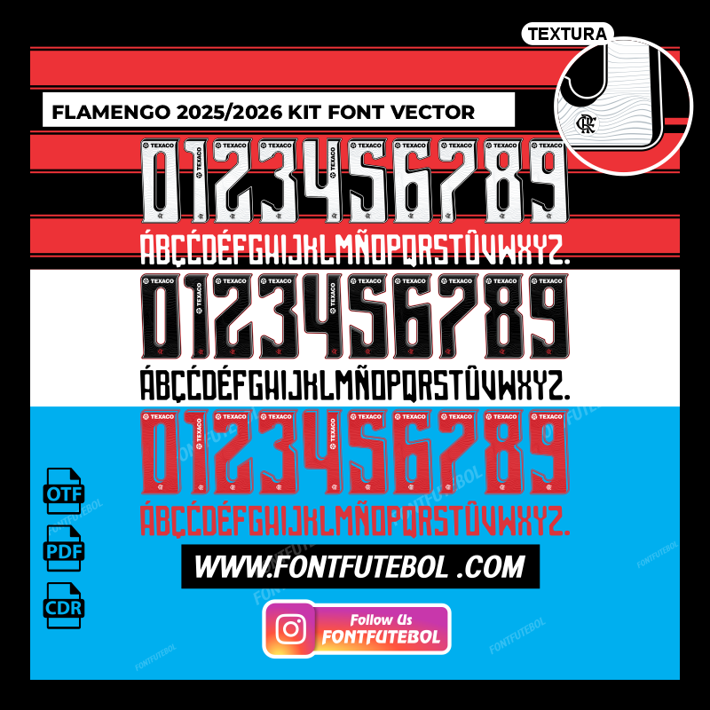 FLAMENGO 2025/2026 KIT FONT VECTOR