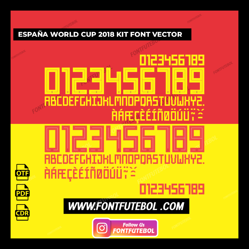 ESPAÑA WORLD CUP 2018 KIT FOTN VECTOR