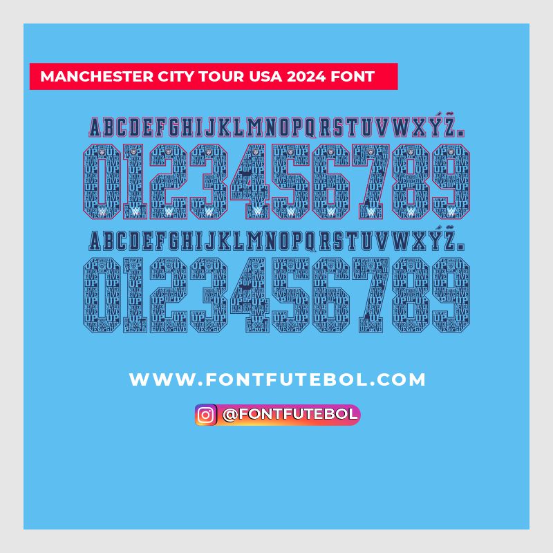 MACHESTER CITY TOUR USA 2024 FONT