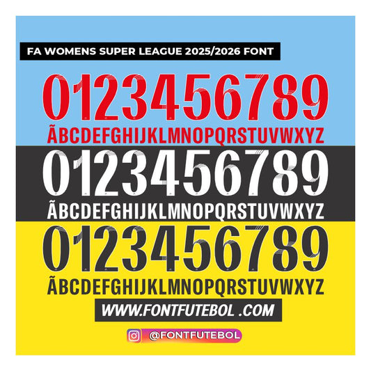 FA WOMENS SUPER LEAGUE 2025/2026 FONT