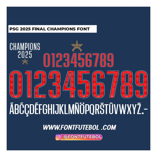 PSG 2025 FINAL CHAMPIONS LEAGUE FONT