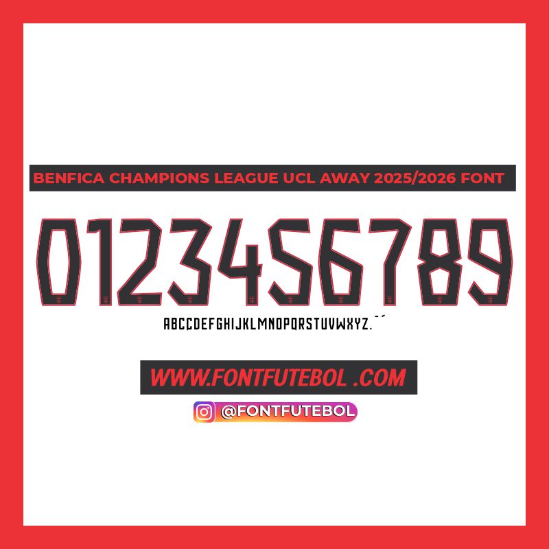 BENFICA CHAMPIONS LEAGUE AWAY 2025/2026 FONT