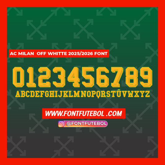 AC MILAN OFF WHITTE 2025/2026 FONT