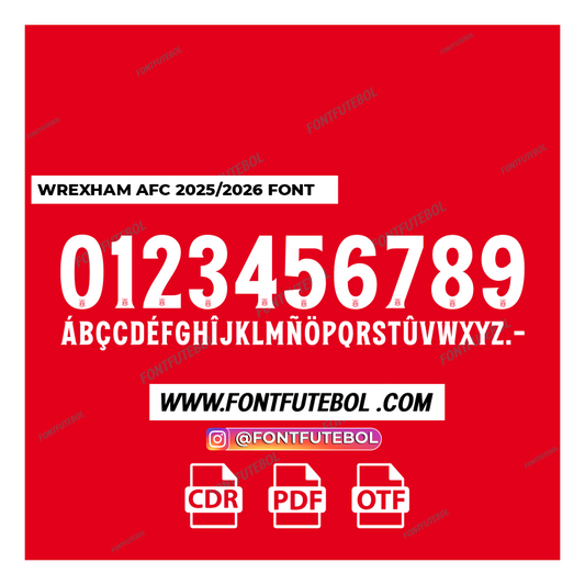 WREXHAM AFC 2025/2026 FONT