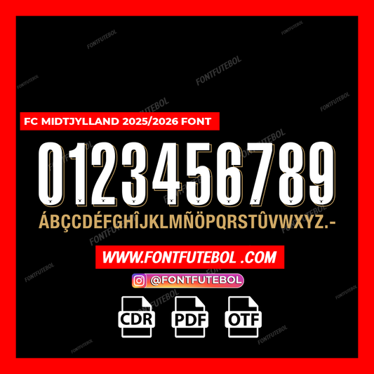 FC MIDTJYLLAND 2025/2026 FONT