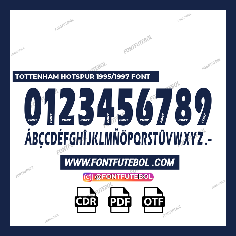 TOTTENHAM HOTSPUR 1995/1997 FONT