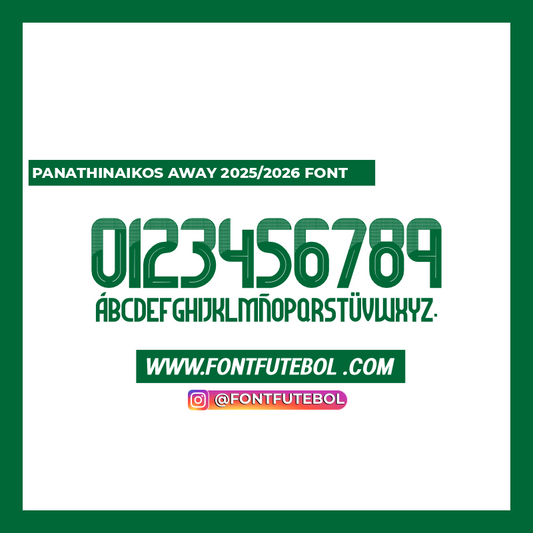 PANATHINAIKOS AWAY 2025/2026 FONT