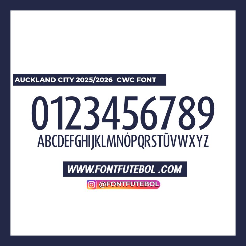 AUNCKLAND CITY 2025/2026 CWC FONT – FONTFUTEBOL