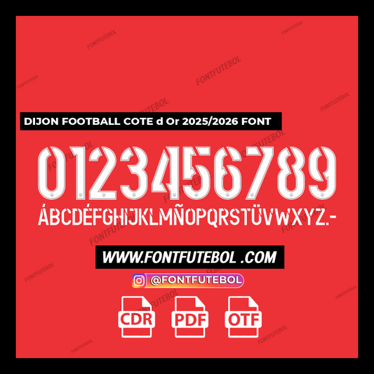 DIJON FOOTBALL COTE d Or 2025/2026 FONT