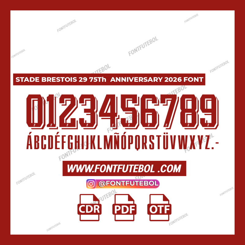 STADE BRESTOIS 29 75Th ANNIVERSARY 2026 FONT