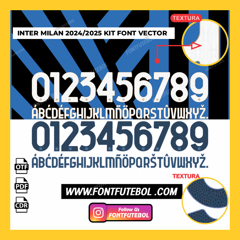 INTER MILAN 2024/2025 KIT FONT VECTOR