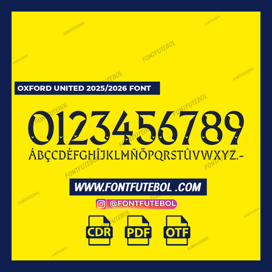 OXFORD UNITED 2025/2026 FONT