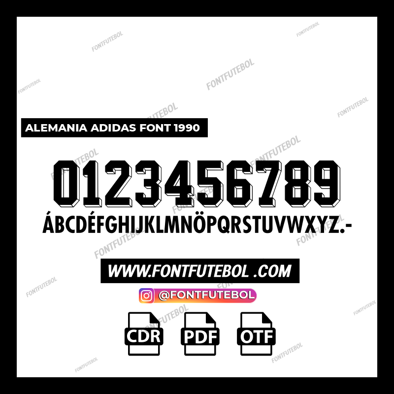 ALEMANIA ADIDAS 1990 FONT