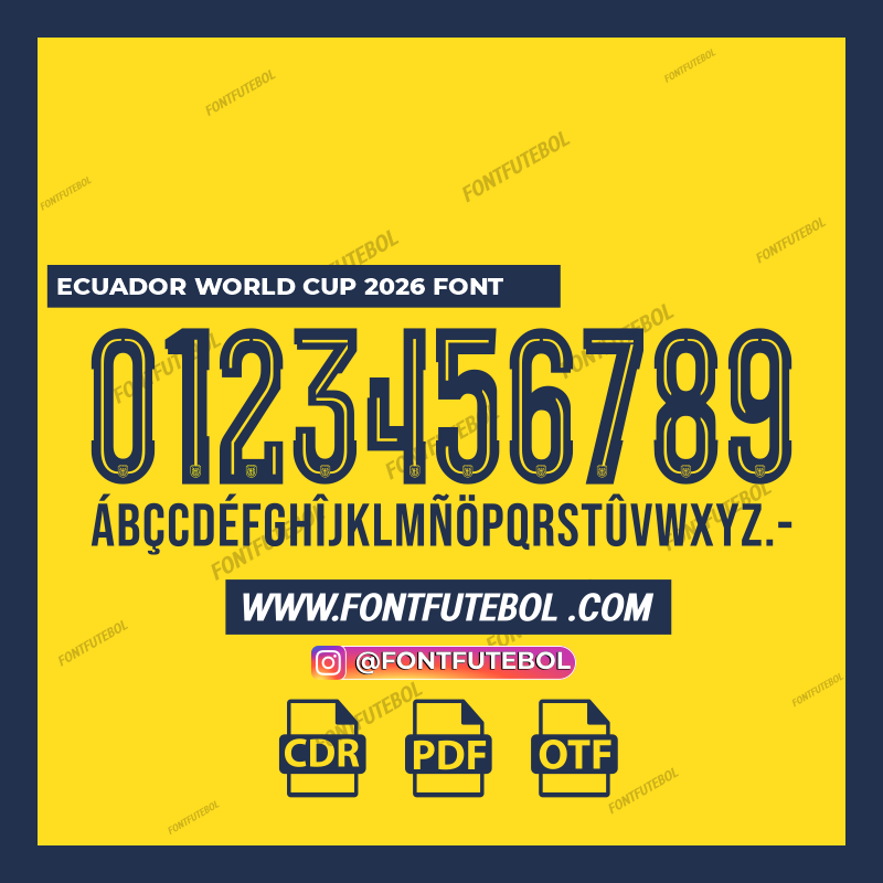 ECUADOR WORLD CUP 2026 FONT
