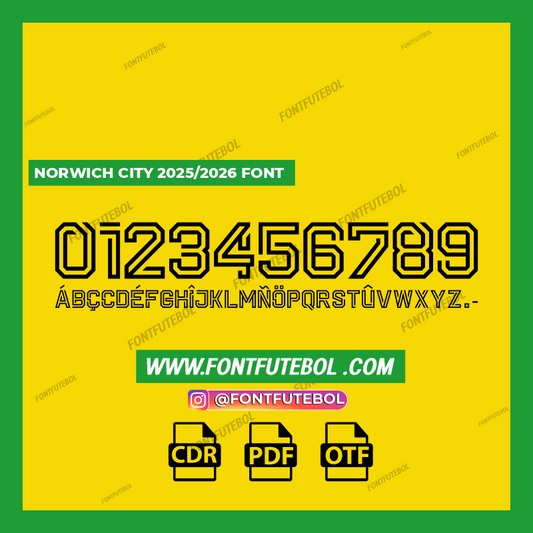 NORWICH CITY 2025/2026 FONT