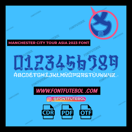 MANCHESTER CITY TOUR ASIA 2023 FONT