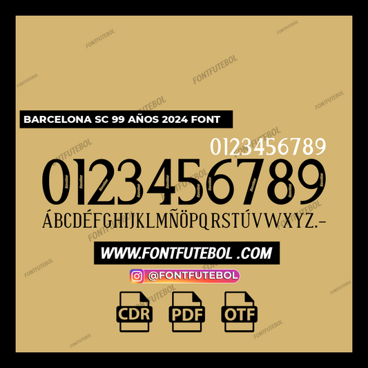 BARCELONA SC 99 YEARS 2024 FONT