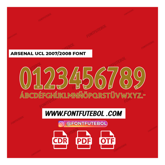 ARSENAL UCL 2007/2008 FONT