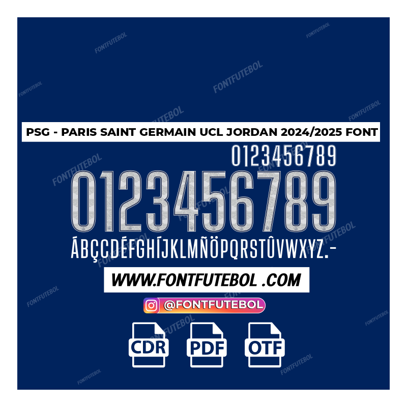 PSG - PARIS SAINT GERMAIN UCL JORDAN 2024/2025 FONT