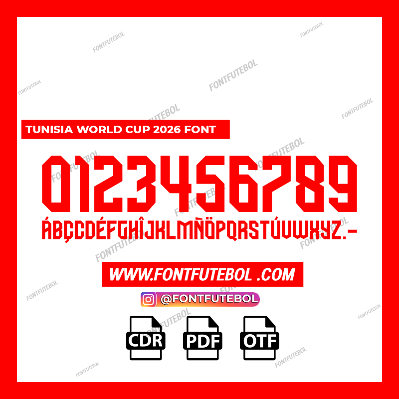 TUNISIA WORLD CUP 2026 FONT
