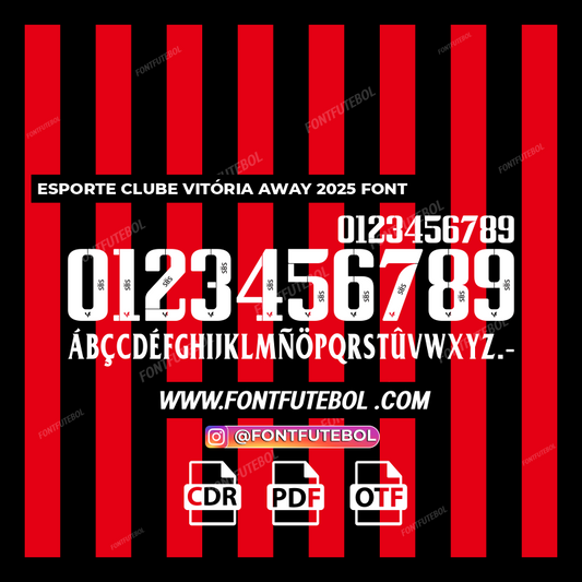 ESPORTE CLUBE VITÓRIA AWAY 2025 FONT