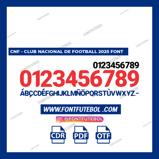 CNF - CLUB NACIONAL DE  FOOTBALL 2025 FONT