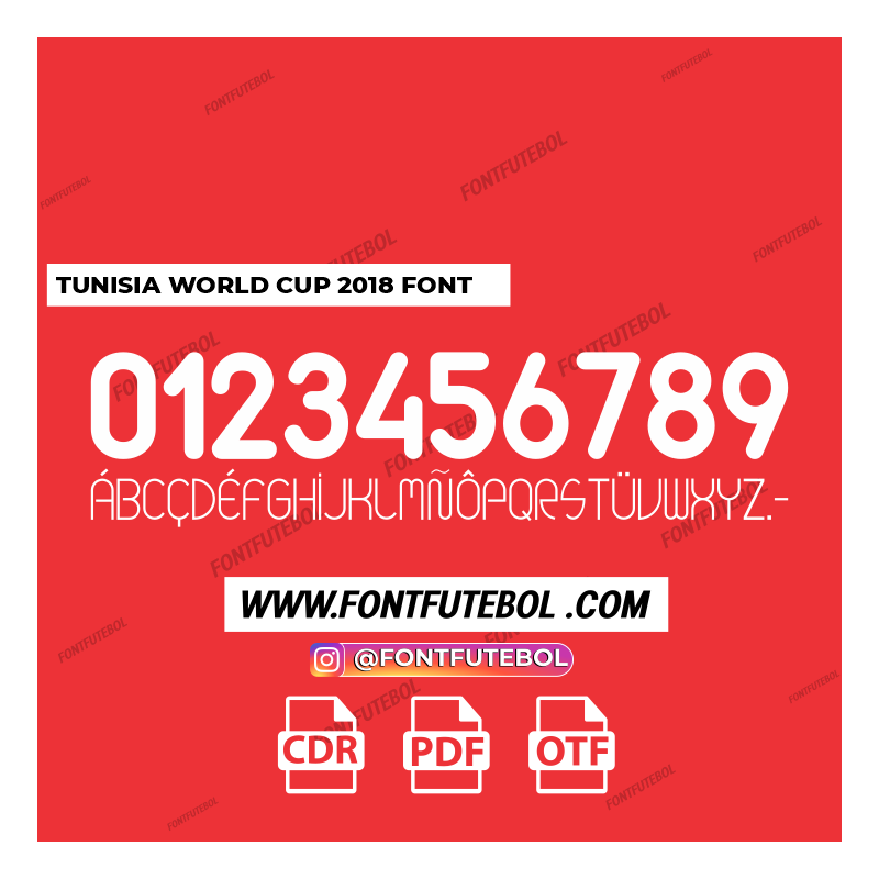 TUNISIA WORLD CUP 2018 FONT