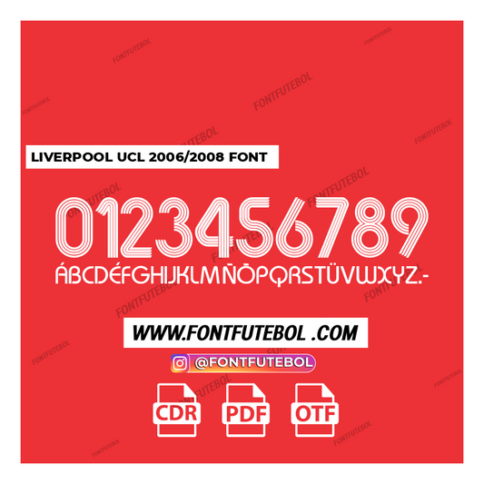 LIVERPOOL UCL 2006/2008 FONT